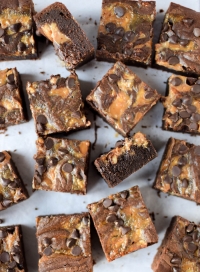 "Banoffee" brownies &mu;&epsilon; &kappa;&alpha;&rho;&alpha;&mu;έ&lambda;&alpha; &mu;&epsilon;&lambda;&iota;&omicron;ύ